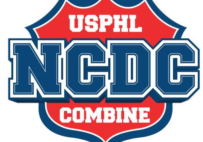 USPHL NCDC Combine logo on black background.