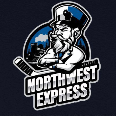 Logo of a bearded hockey player with 'Northwest Express' text.