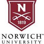 Norwich University logo featuring crossed swords and founding year.