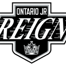 Logo of the Ontario Jr Reign hockey team with a crown symbol.