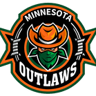 Minnesota Outlaws logo with a cowboy mask and barbed wire.