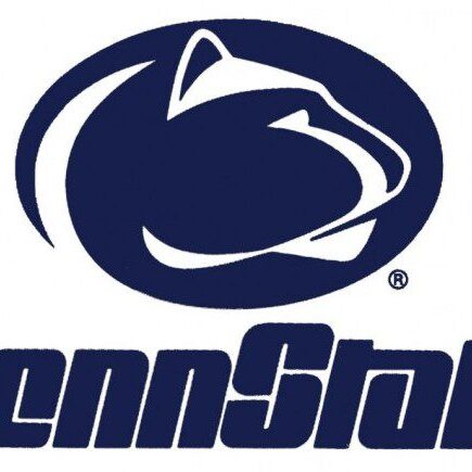 Penn State Nittany Lions logo in blue and white.