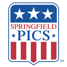 Logo of Springfield Pics with stars and stripes.