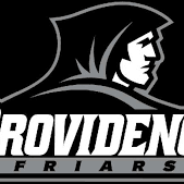 Providence Friars logo featuring a hooded figure in black and white.