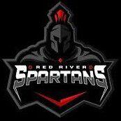 Logo of Red River Spartans with a Spartan helmet and bold text.