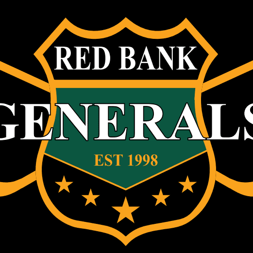 Red Bank Generals logo with bold text and stars.