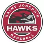 Saint Joseph's Hawks baseball logo with a hawk head in maroon and white.