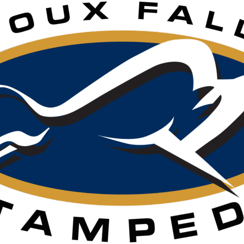 Logo featuring a stylized bird with text around it.
