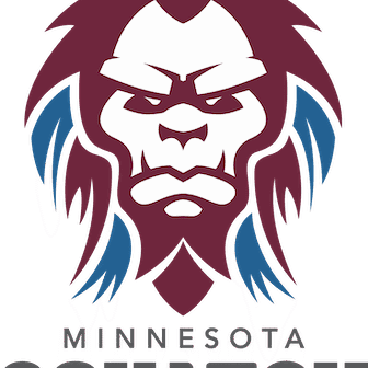 Stylized Minnesota lion logo with maroon and blue colors.