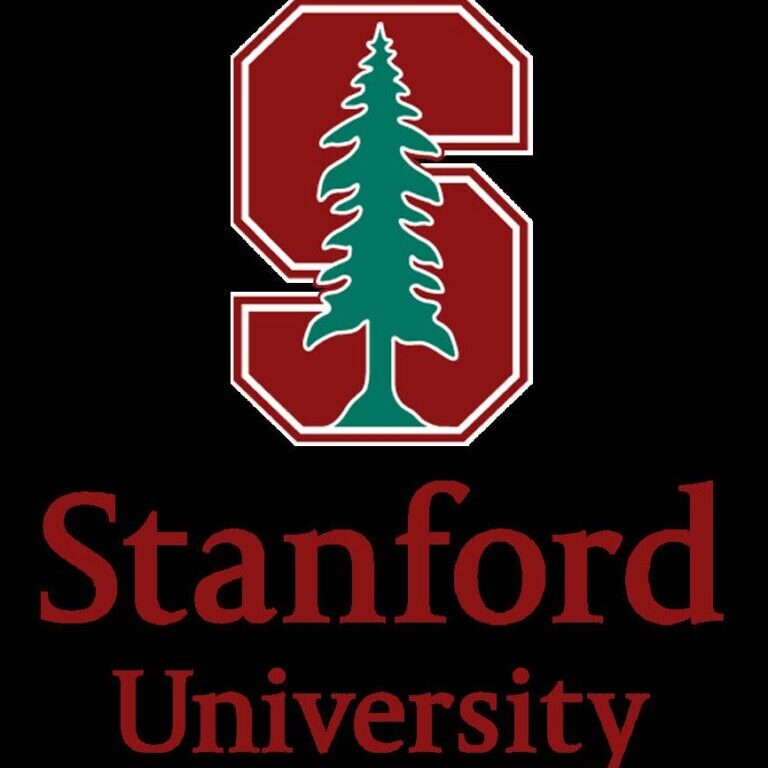 Stanford University logo with a red block S and a green tree.