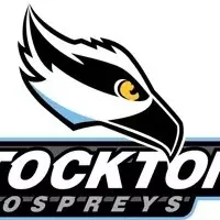Stockton Ospreys logo featuring a stylized osprey head in black and white.