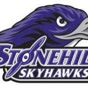 Logo of the Stonehill Skyhawks featuring a fierce bird head.