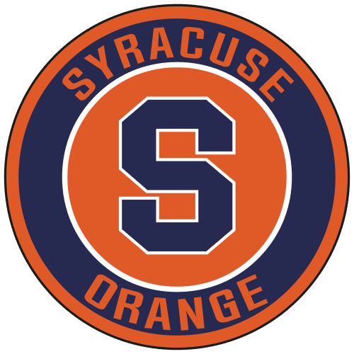 Syracuse Orange logo with bold 'S' in blue and orange.