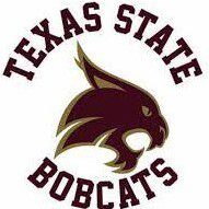 Texas State Bobcats logo featuring a stylized bobcat head.