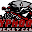 Logo of Typhoon Hockey Club featuring a fierce tornado character.