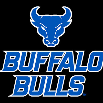 Buffalo Bulls sports team logo with a blue bull and bold text.