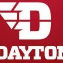 Dayton University logo in red and white.