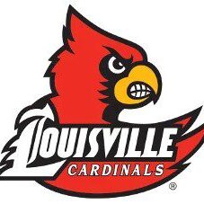 Louisville Cardinals logo with a fierce red cardinal head.