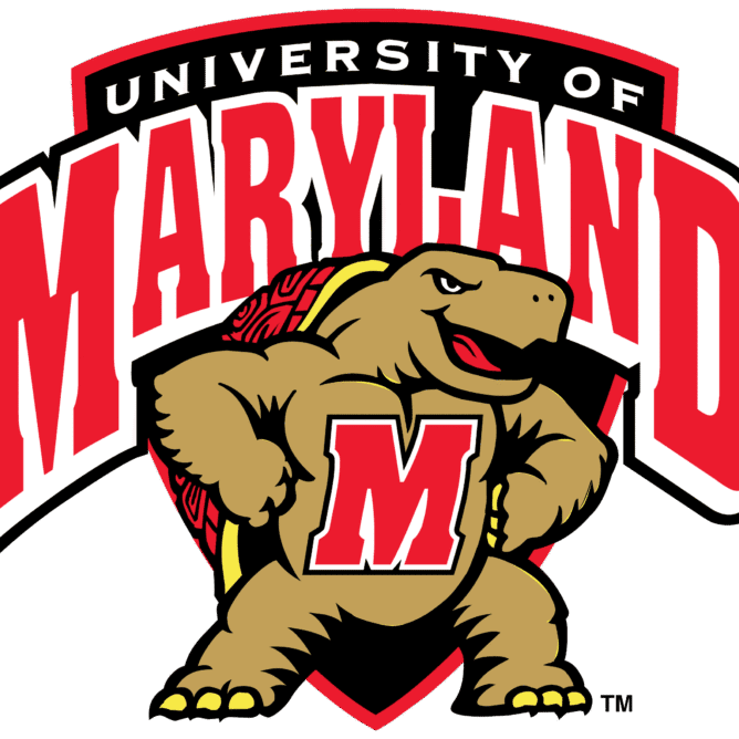 University of Maryland logo featuring a fierce terrapin mascot.