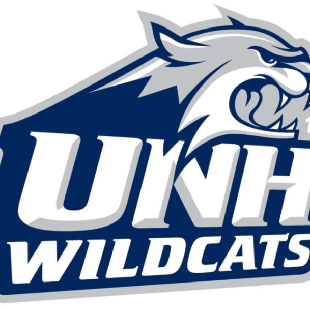 UNH Wildcats logo featuring a fierce wildcat above bold text.