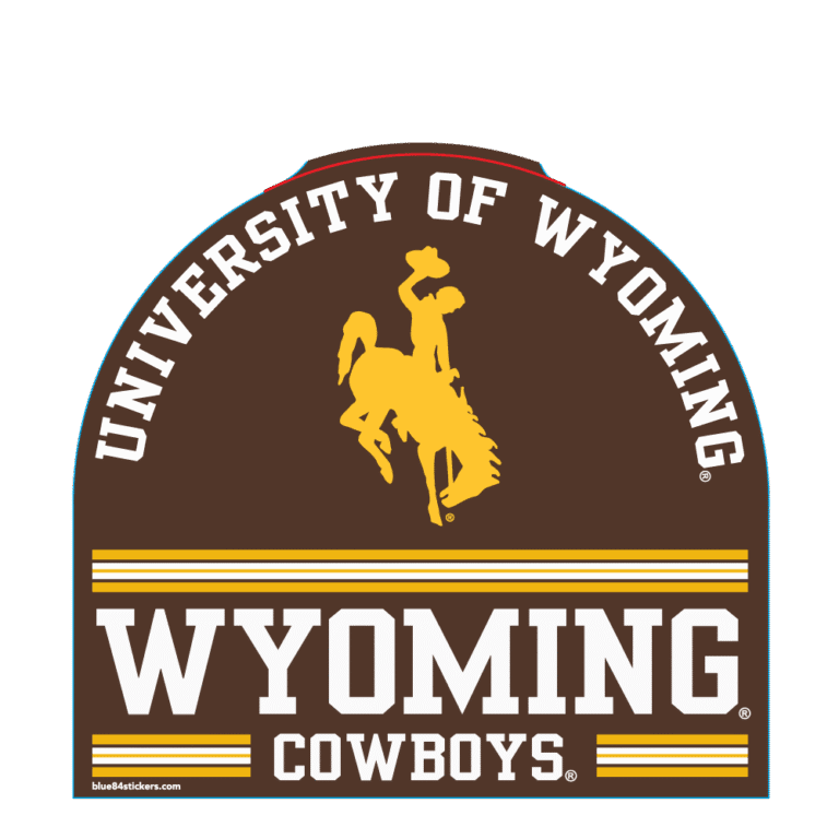 Logo of University of Wyoming Cowboys featuring a bucking horse and rider.