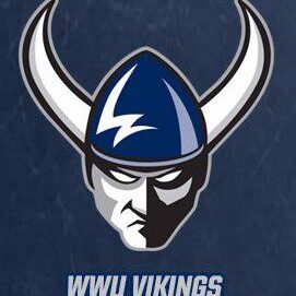 Logo of WWU Vikings featuring a Viking head with a horned helmet.
