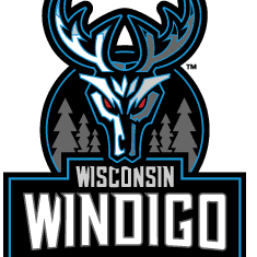 Logo of Wisconsin Windigo with a fierce windigo head and trees.