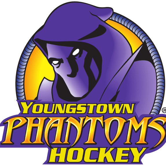 Youngstown Phantoms Hockey logo with a phantom figure.