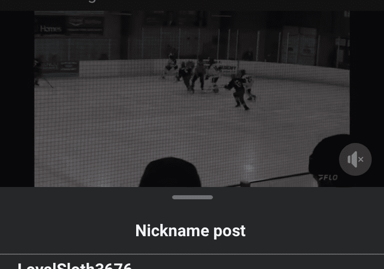 Hockey game with anonymous social media post.
